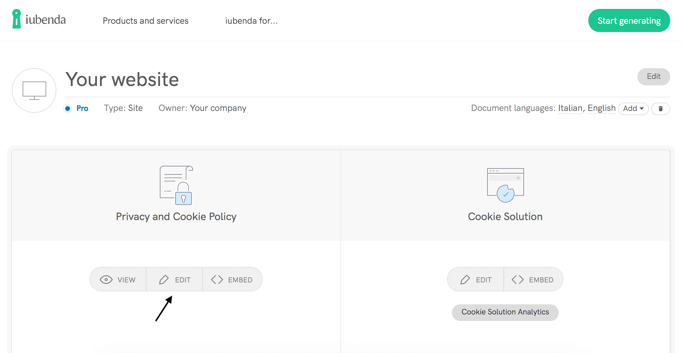 Modifier votre Politique de Confidentialité et de Cookies