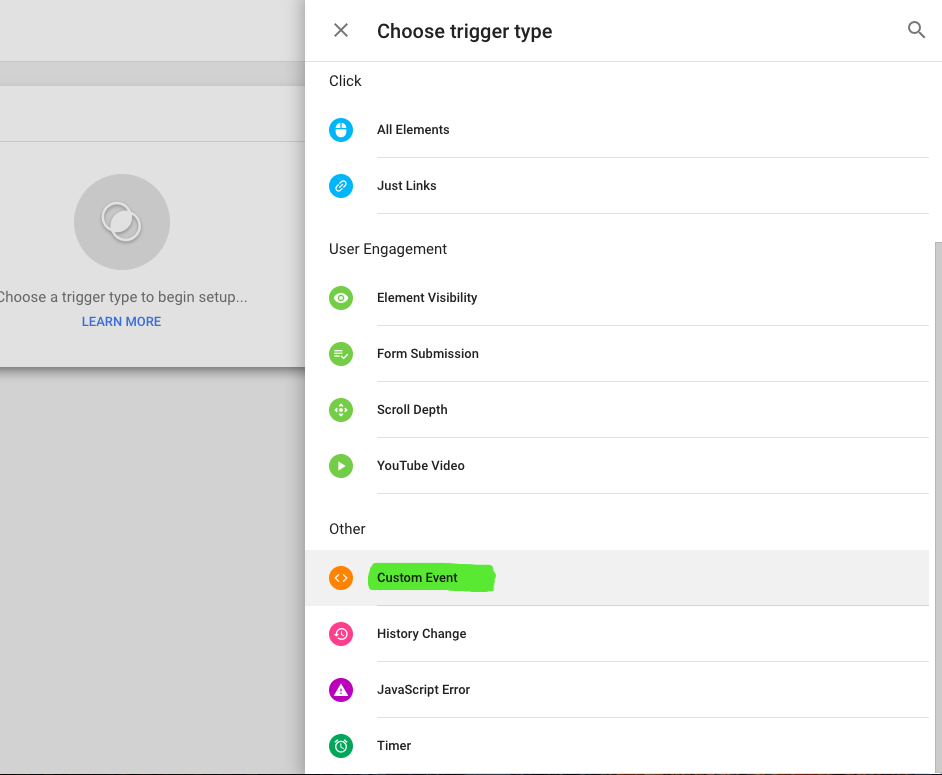 Google Tag Manager - Custom event