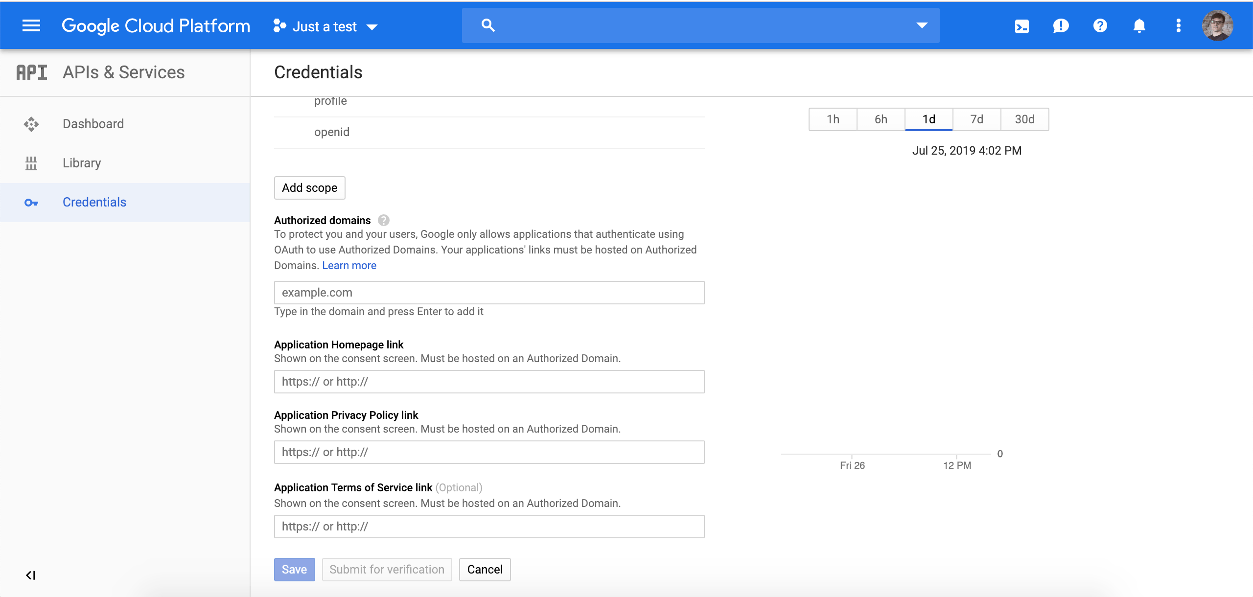 Google Cloud Platform - Écran de consentement OAuth