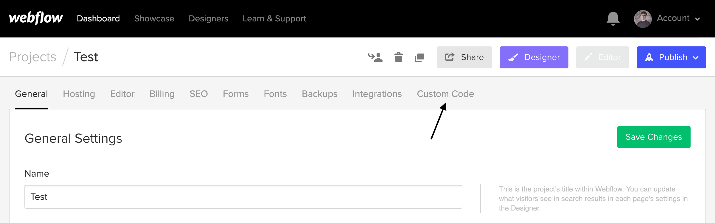 Webflow Custom Code