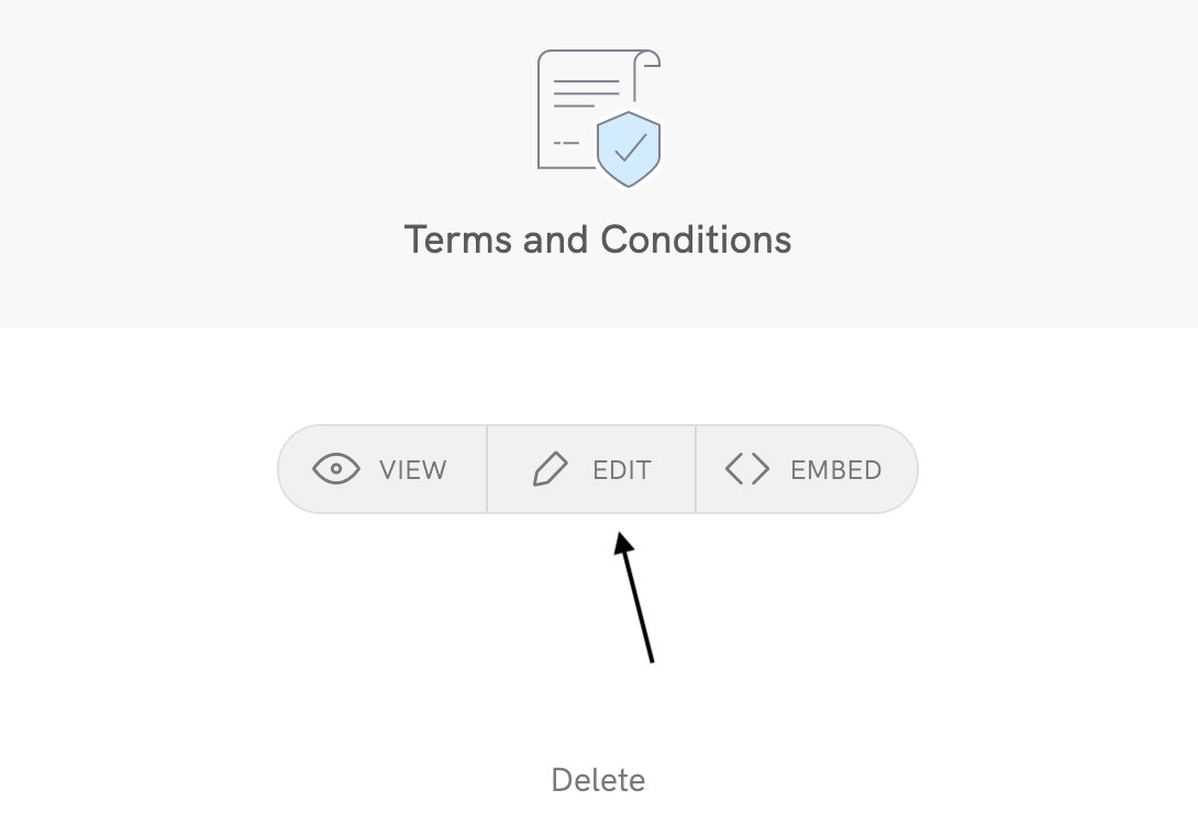 Terms and conditions - Edit document