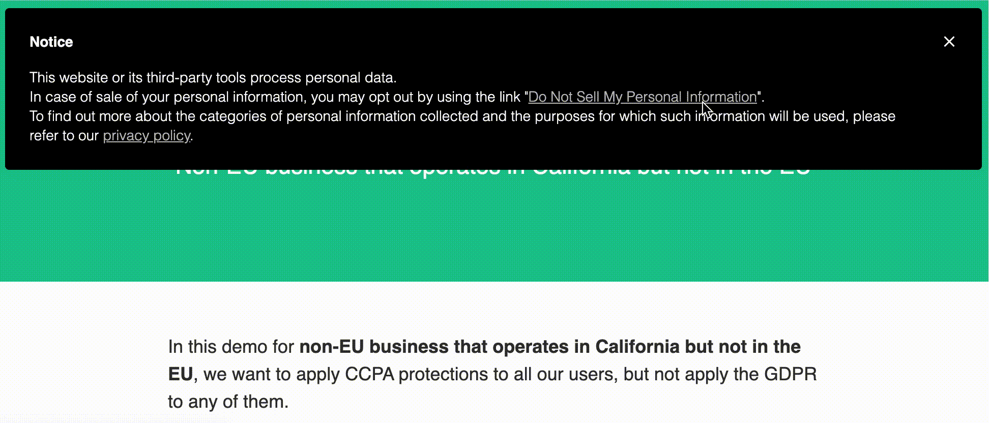 CCPA demo