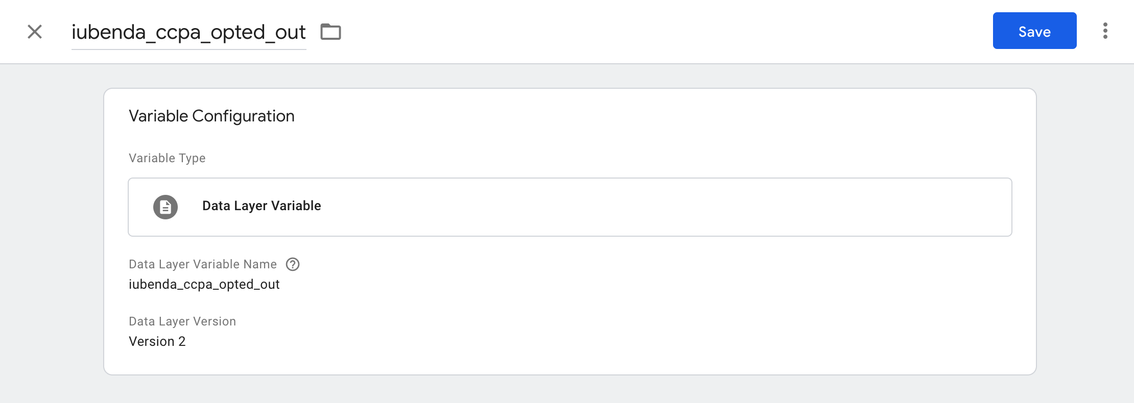 Google Tag Manager - iubenda_ccpa_opted_out variable configuration