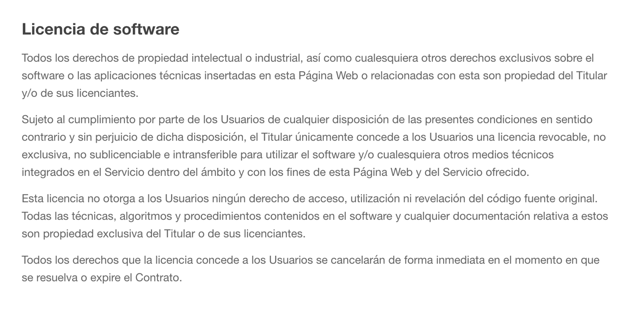 EULA: ejemplo de un Acuerdo de Licencia de Usuario Final