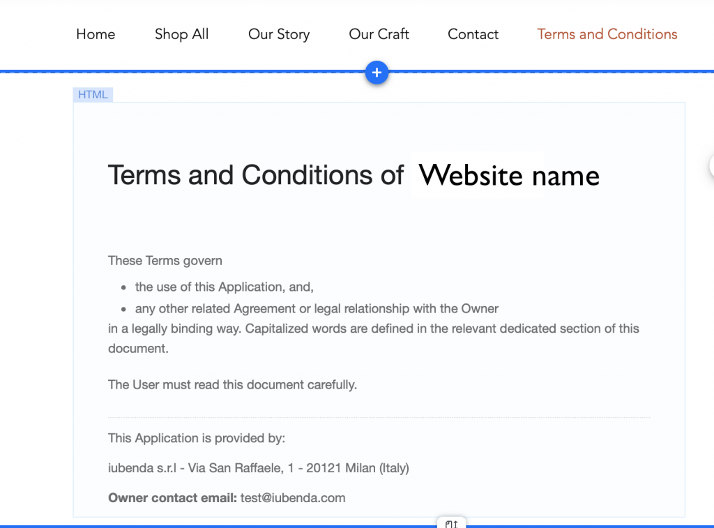 Como adicionar Termos e Condições ao Wix 
