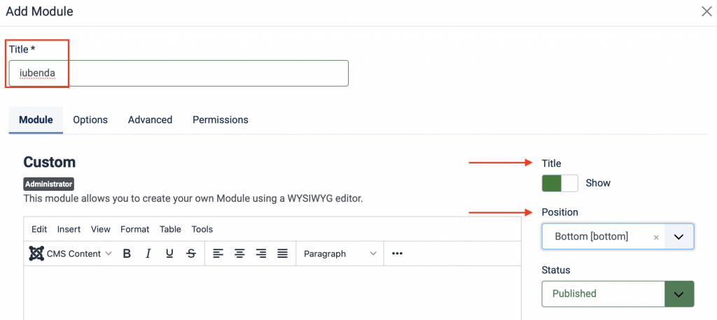 Wie man AGBs auf Joomla einfügt