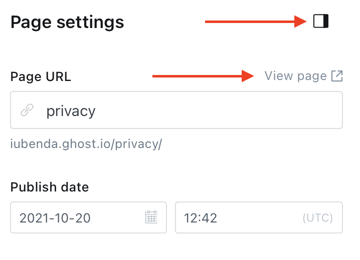 Wie man eine Datenschutzerklärung in Ghost einfügt