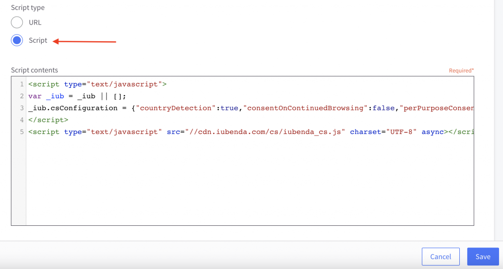 Comment ajouter la Cookie Solution iubenda à un site web Bigcommerce 