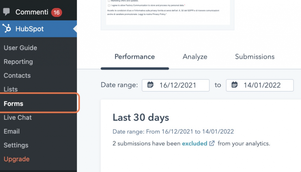 Consent Database para Hubspot