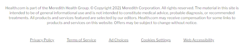 disclaimer footer