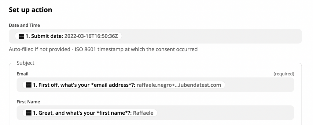 L'intégration de la Consent Solution à Zapier