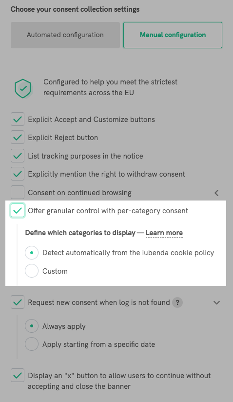 granular consent