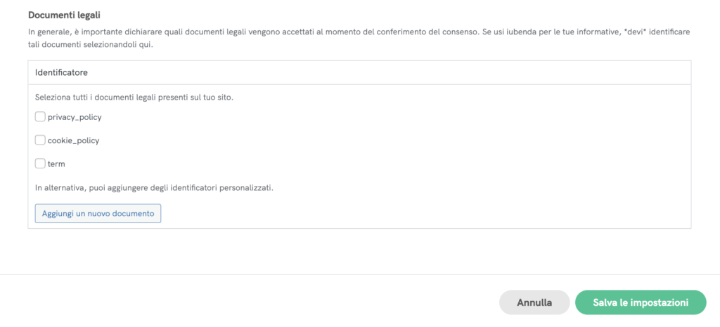 dovumenti legali