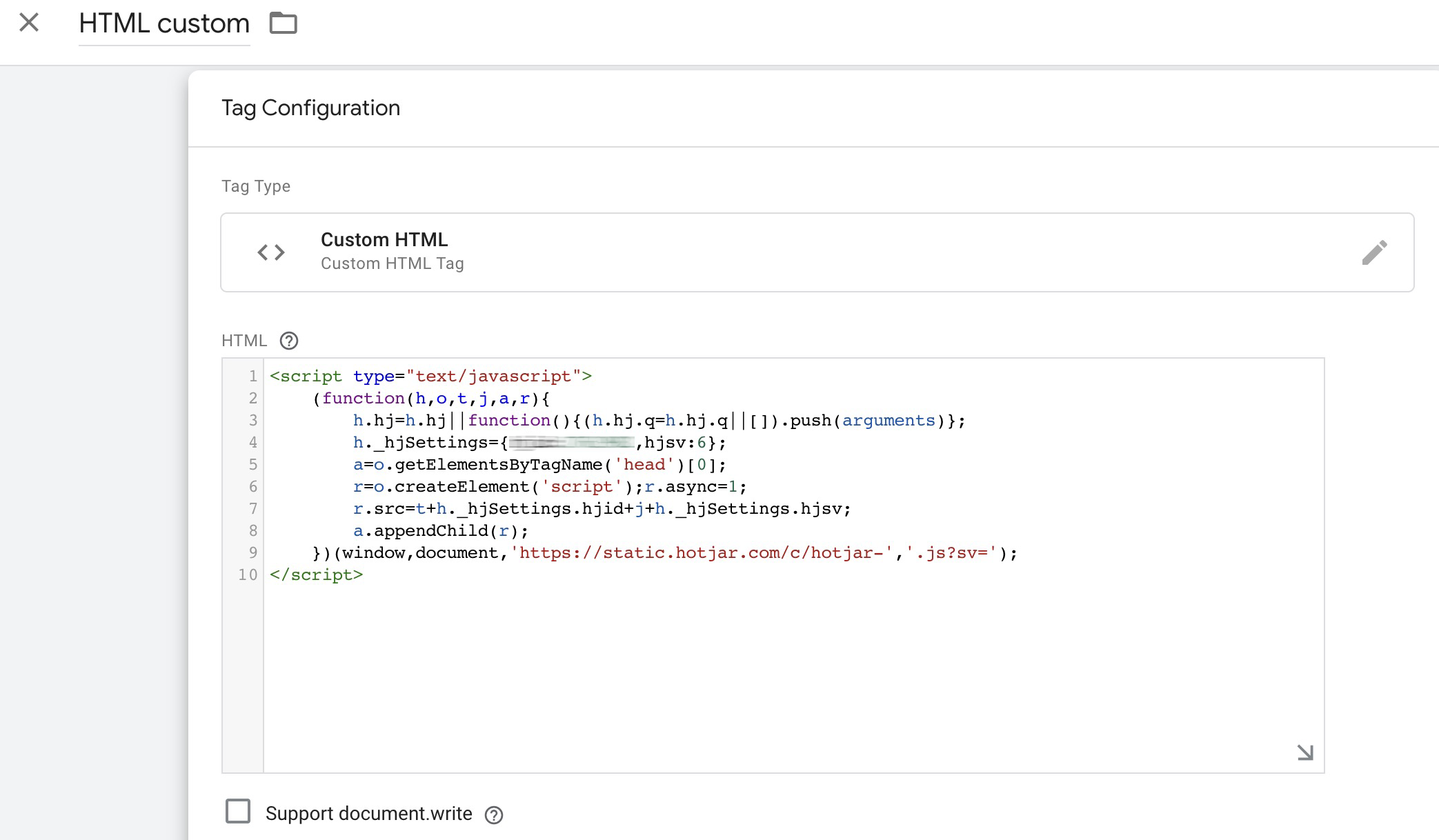 gtm html benutzerdefiniert