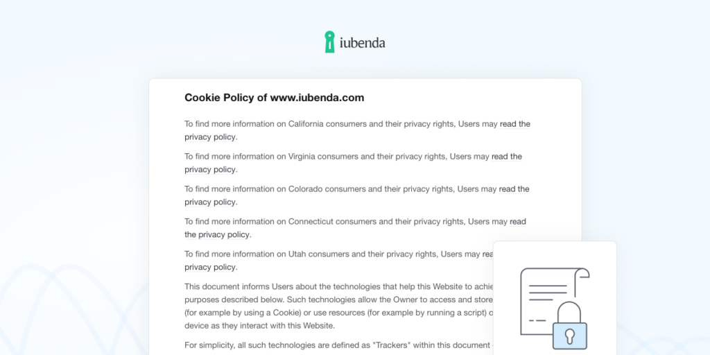 cookie policy