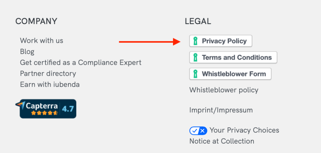 Privacy Policy URL 