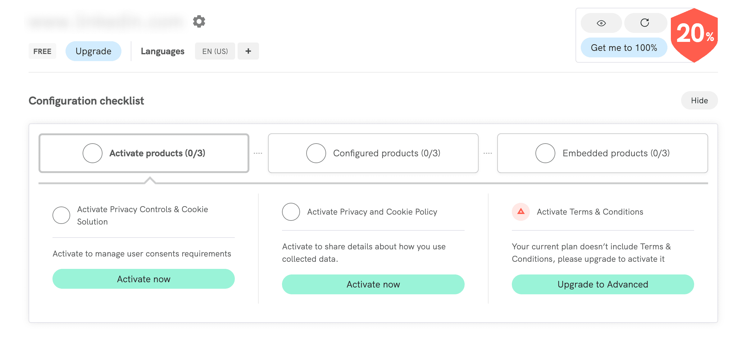 assisted configuration set up