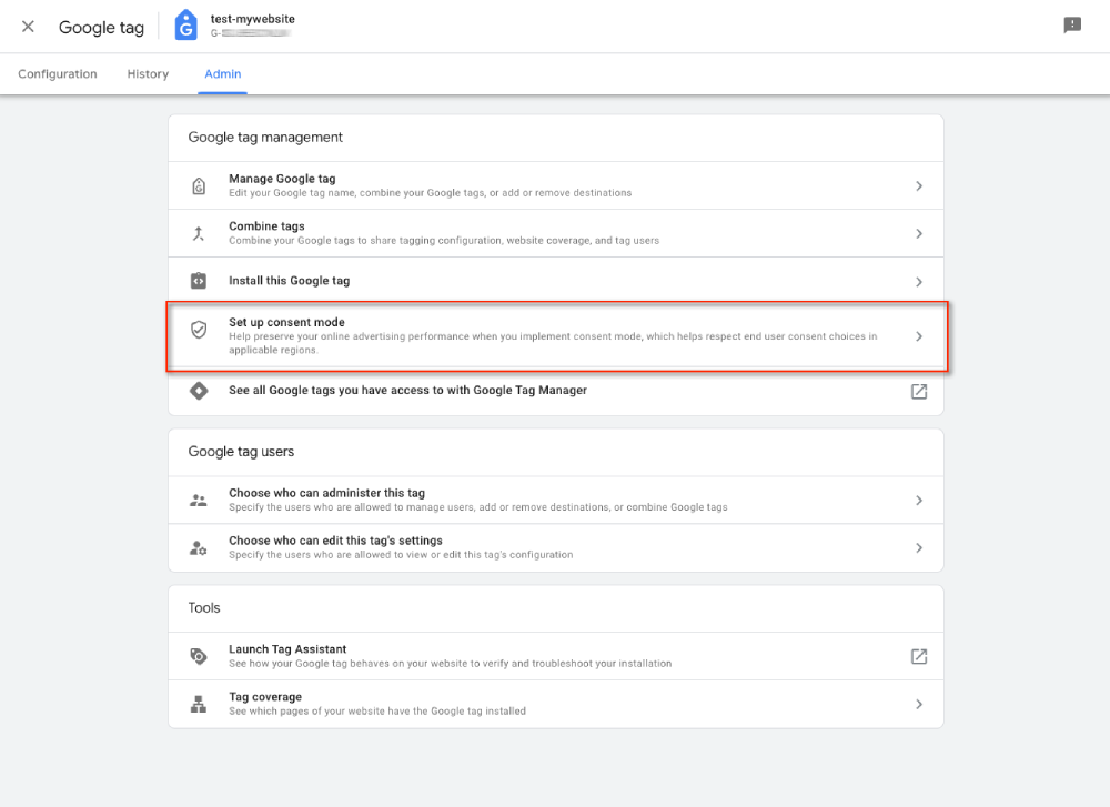 GTM google iubenda