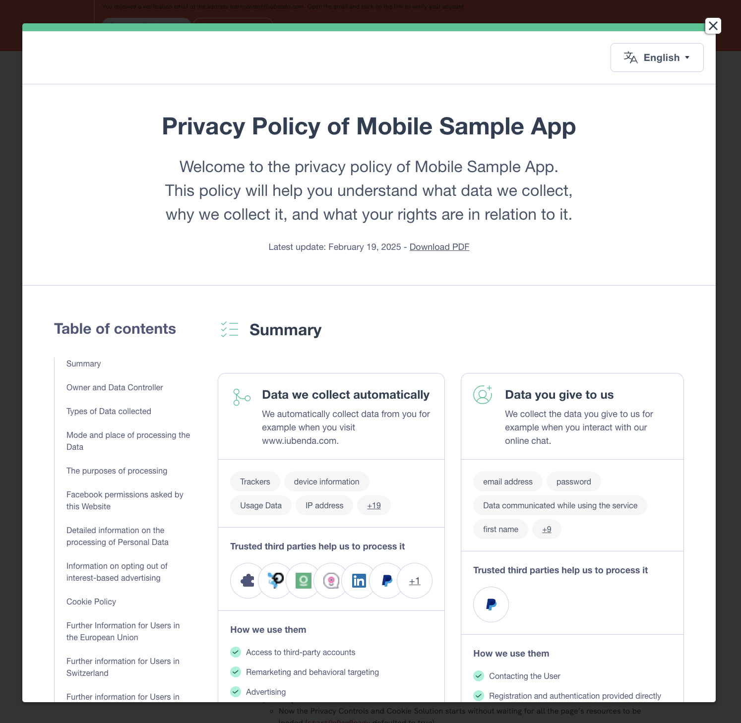 privacy policy for android app