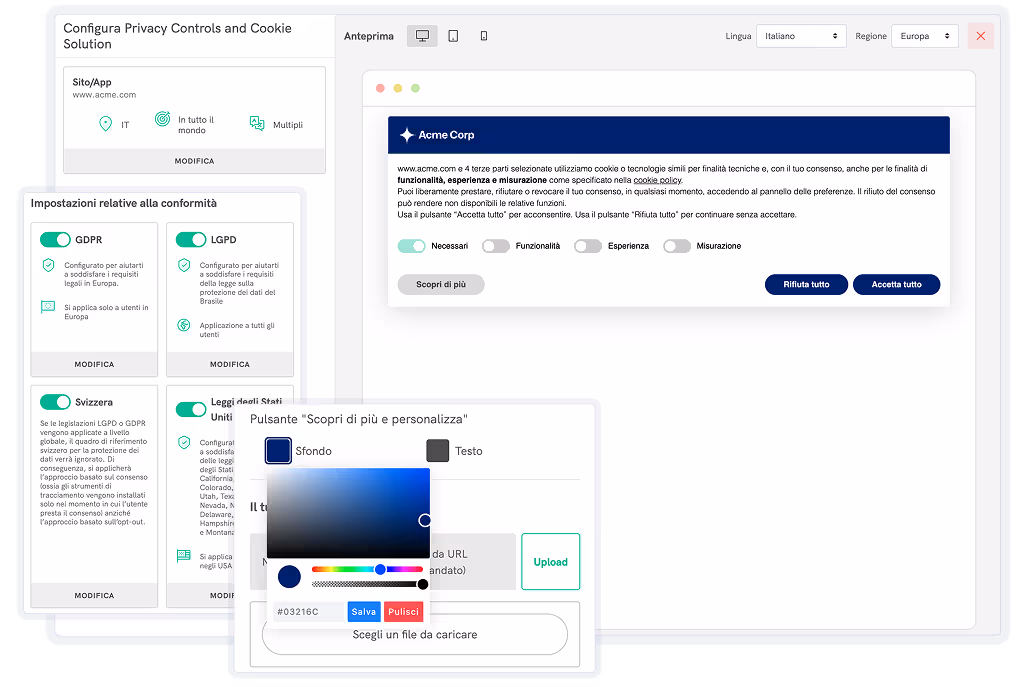 Privacy Controls and Cookie Solution