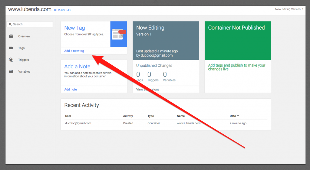 Google Tag Manager - Creating a tag