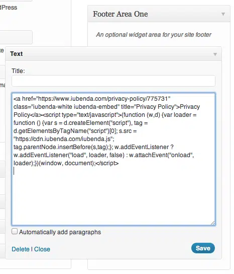 Widget WordPress