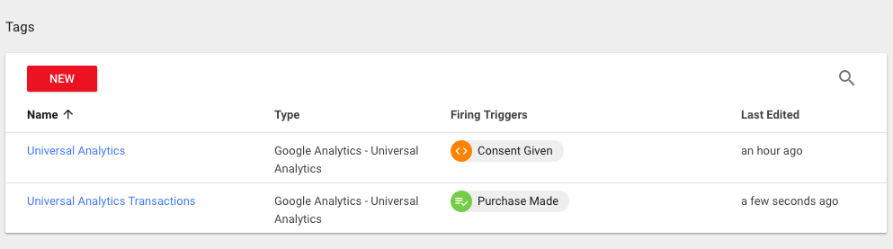 multiple triggers single tag