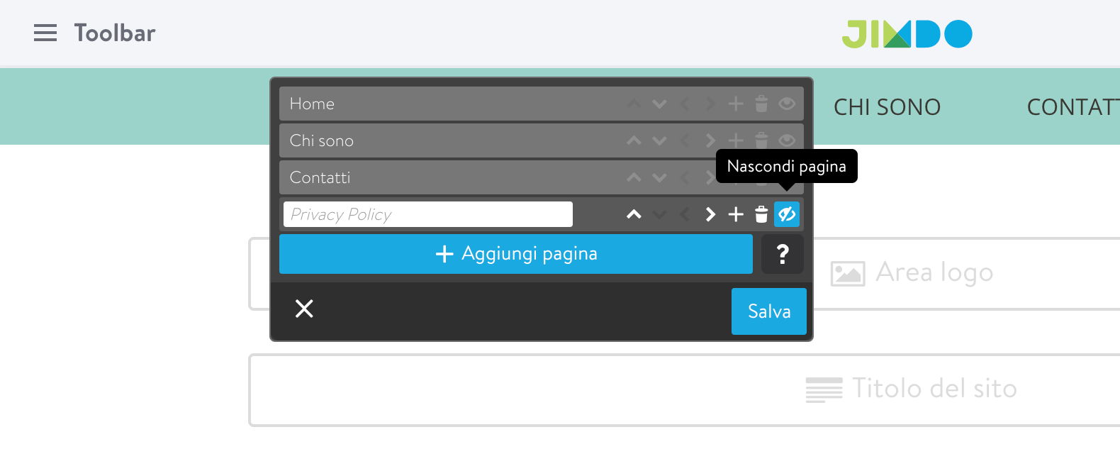 Jimdo - Pagina Privacy Policy