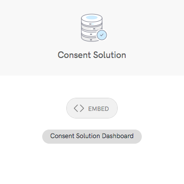Consent Solution Dashboard button