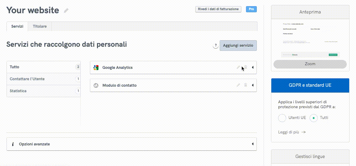 Privacy Policy - Aggiornamento dei servizi forniti da Google LLC/Google Ireland Limited