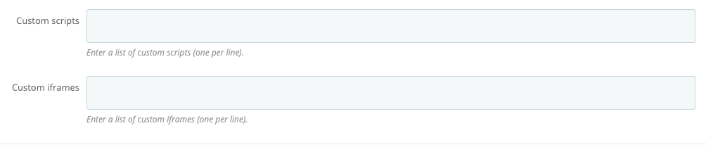 PrestaShop custom and iframe scripts fields