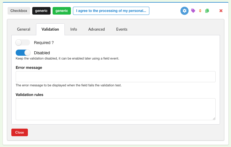 Chronoforms - Checkbox configuration