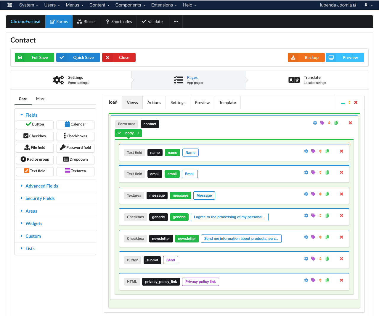 ChronoForms for Joomla! - Form
