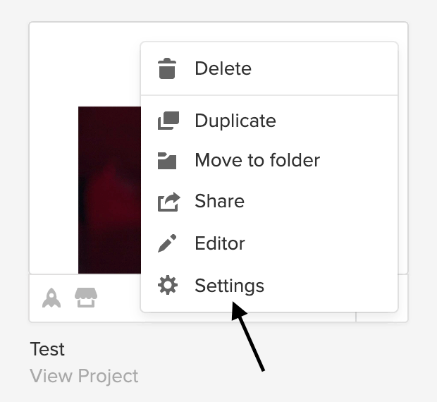 Paramètres d’un projet Webflow