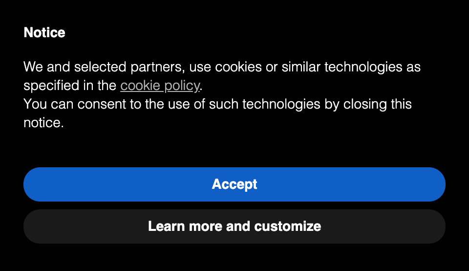 iubenda GDPR cookie banner