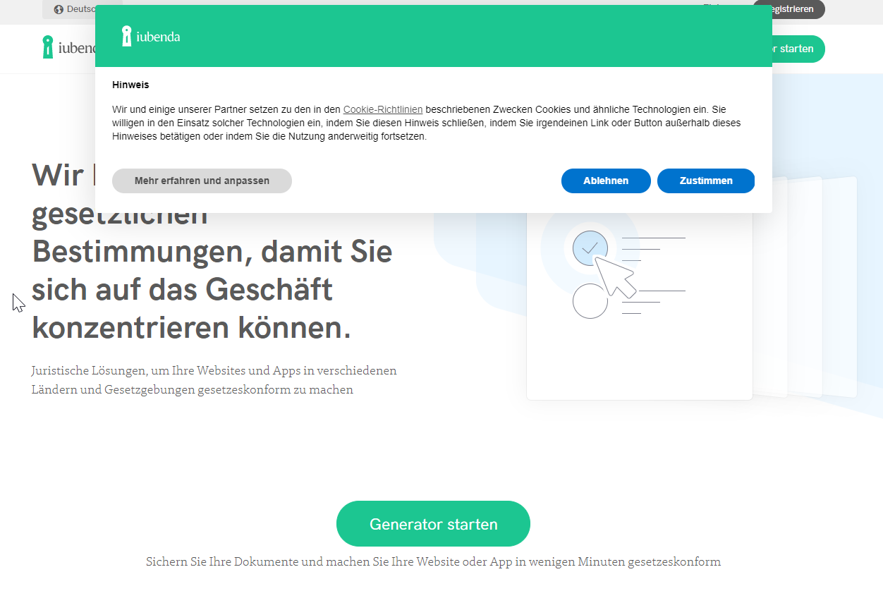 grundlegende anforderungen an das cookie-banner gemäss dsgvo und eprivacy
