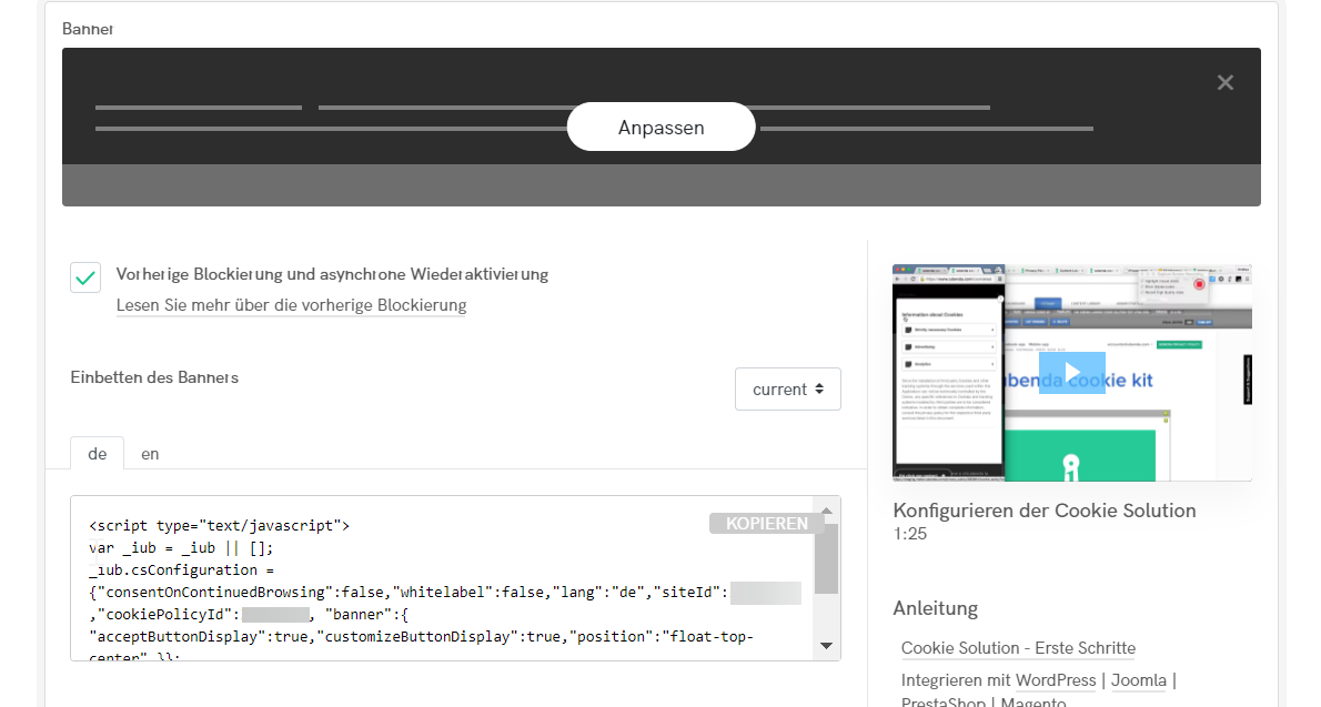 Embed Cookie Solution