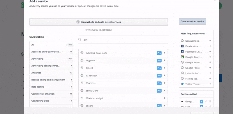 iubenda's Privacy Policy for Google Play's safety section