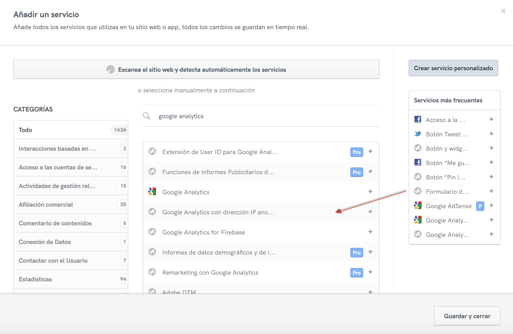 Google Analytics with anonymized IP