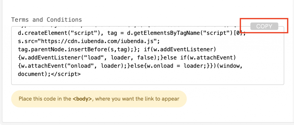 How to add Terms and Conditions on Weebly