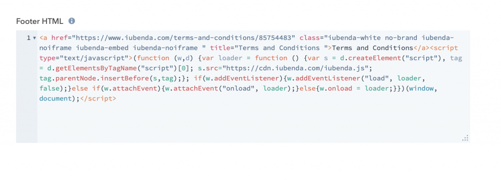 How to add Terms and Conditions on HubSpot