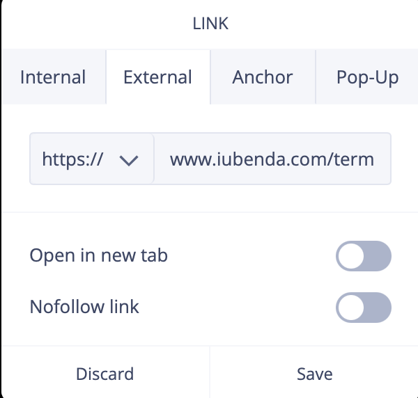 How to add Terms and Conditions on Ucraft