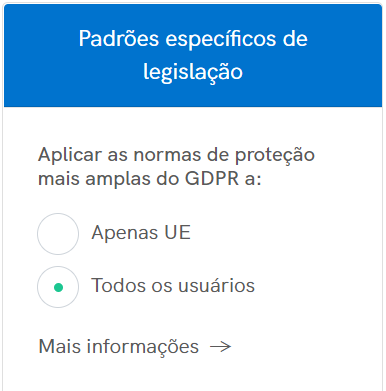 GDPR e padrões da UE