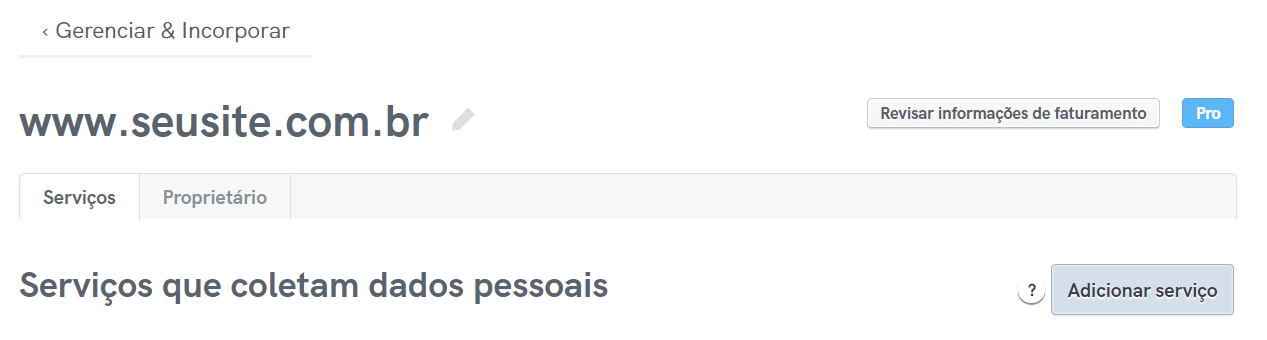 Edite o URL no editor de políticas