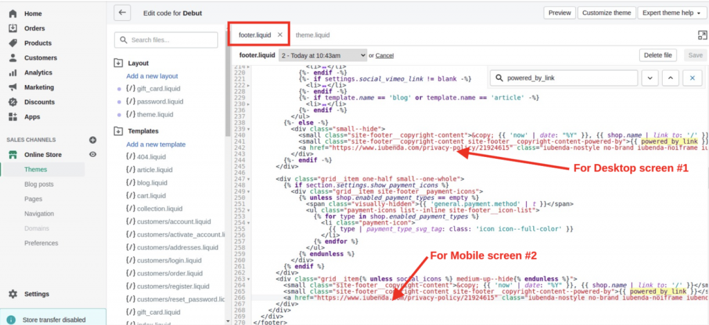 Come aggiungere Termini e Condizioni a Shopify