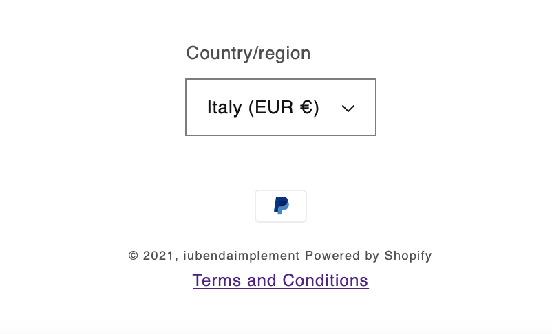 Come aggiungere Termini e Condizioni a Shopify