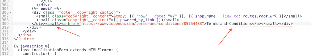 Come aggiungere Termini e Condizioni a Shopify