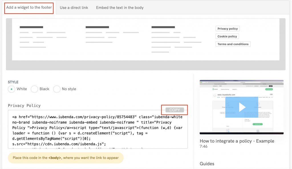 Comment ajouter une Politique de Confidentialité et de Cookies sur BigCommerce