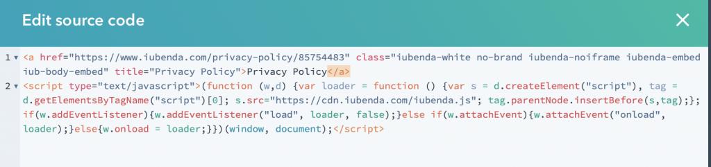 How to add a Privacy Policy on HubSpot