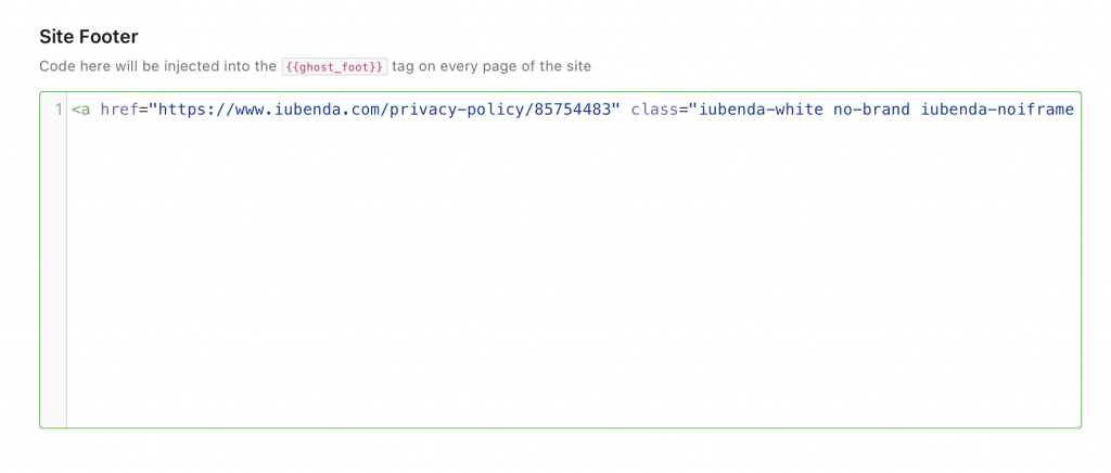 How to add a Privacy Policy on Ghost